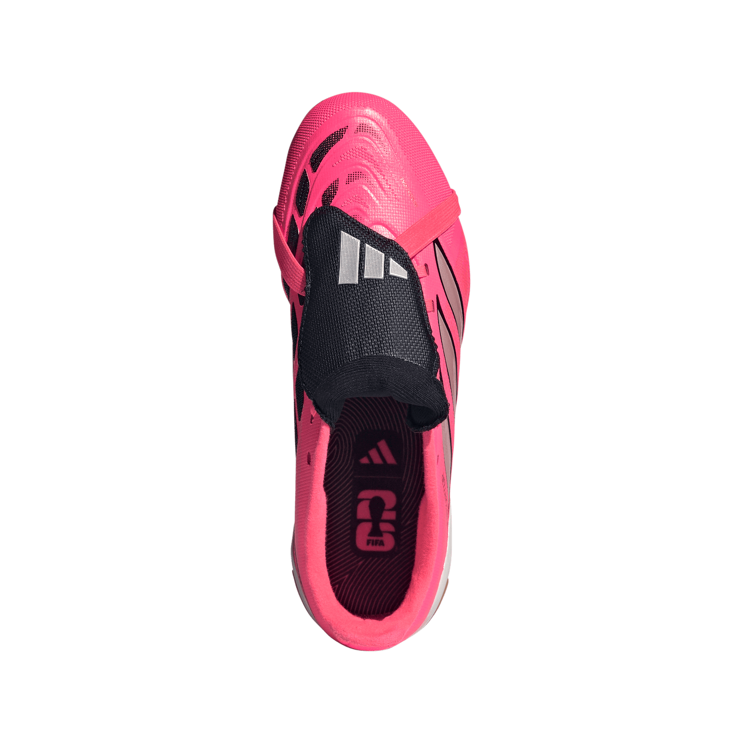 adidas PREDATOR LEAGUE Fold-Over Tongue Firm Ground Soccer Cleats | Solar Turbo / Iron Metallic / Core Black | Kid's