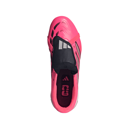 adidas PREDATOR LEAGUE Fold-Over Tongue Firm Ground Soccer Cleats | Solar Turbo / Iron Metallic / Core Black | Kid's