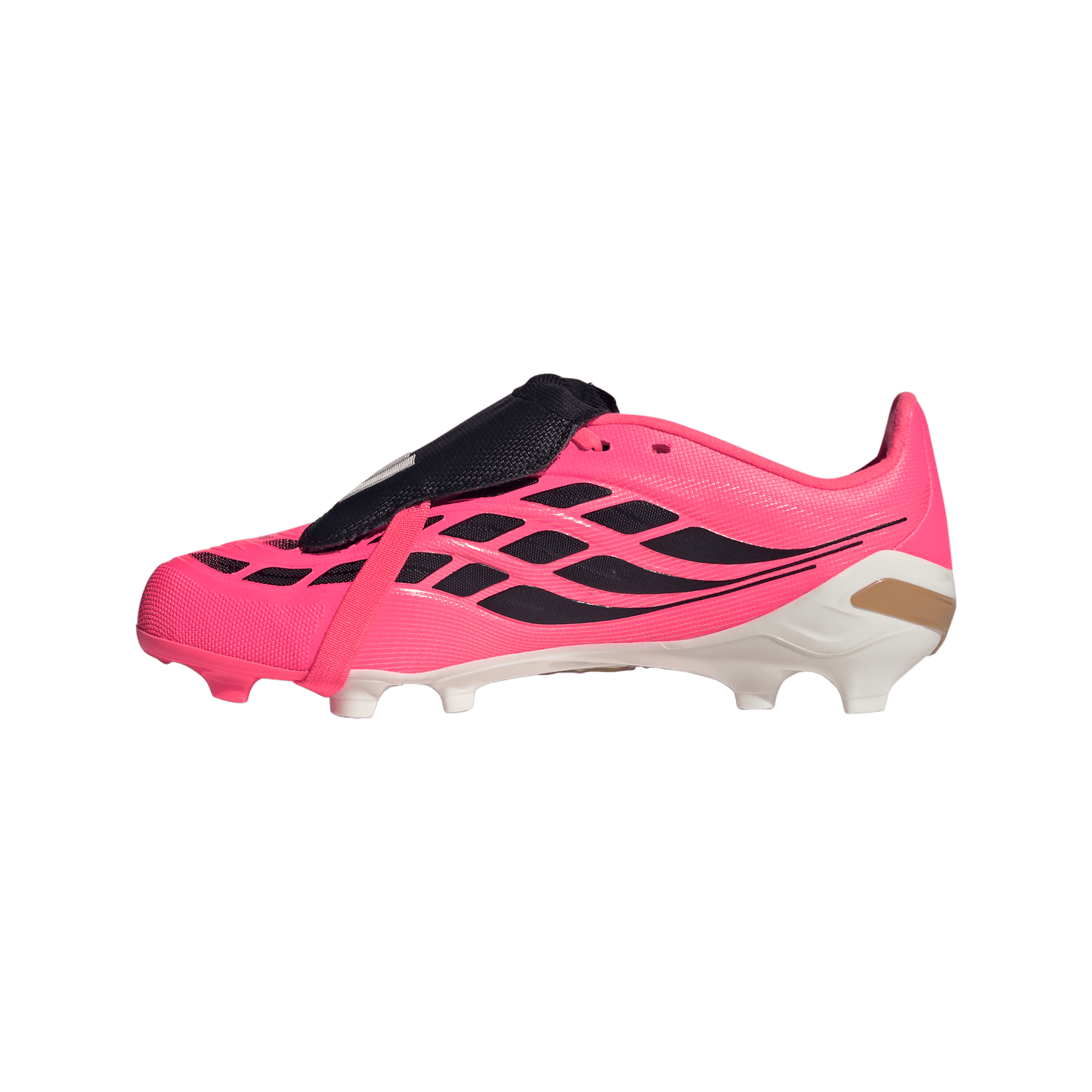 adidas PREDATOR LEAGUE Fold-Over Tongue Firm Ground Soccer Cleats | Solar Turbo / Iron Metallic / Core Black | Kid's