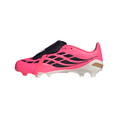 adidas PREDATOR LEAGUE Fold-Over Tongue Firm Ground Soccer Cleats | Solar Turbo / Iron Metallic / Core Black | Kid's