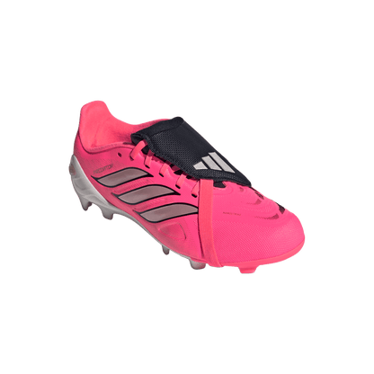 adidas PREDATOR LEAGUE Fold-Over Tongue Firm Ground Soccer Cleats | Solar Turbo / Iron Metallic / Core Black | Kid's