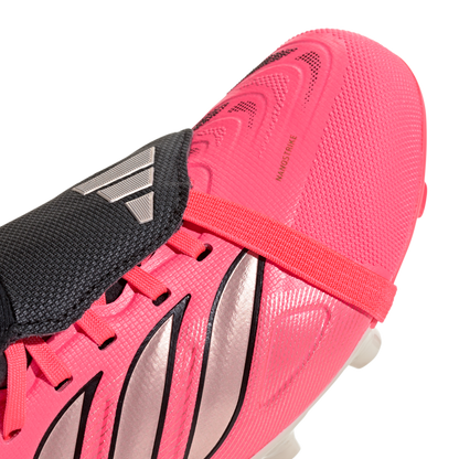 adidas PREDATOR LEAGUE Fold-Over Tongue Firm Ground Soccer Cleats | Solar Turbo / Iron Metallic / Core Black | Kid's