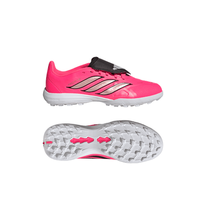 adidas PREDATOR LEAGUE Fold-Over Tongue Turf Soccer Shoes | Solar Pink / Core Black / White | Kid's