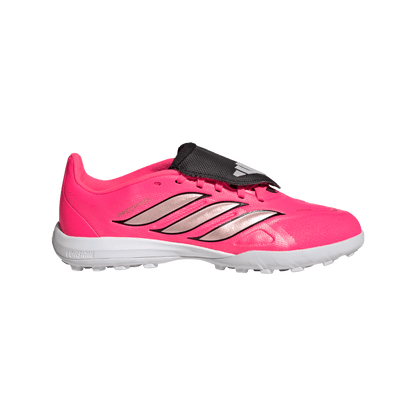 adidas PREDATOR LEAGUE Fold-Over Tongue Turf Soccer Shoes | Solar Pink / Core Black / White | Kid's