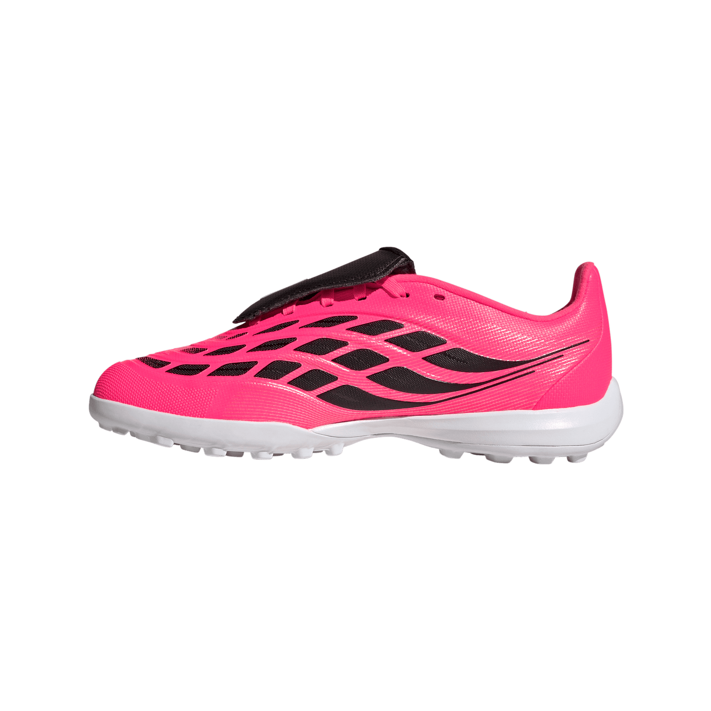 adidas PREDATOR LEAGUE Fold-Over Tongue Turf Soccer Shoes | Solar Pink / Core Black / White | Kid's