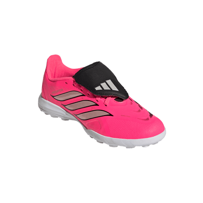adidas PREDATOR LEAGUE Fold-Over Tongue Turf Soccer Shoes | Solar Pink / Core Black / White | Kid's