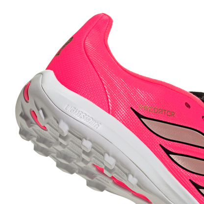 adidas PREDATOR LEAGUE Fold-Over Tongue Turf Soccer Shoes | Solar Pink / Core Black / White | Kid's