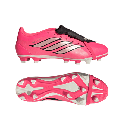 adidas Predator Club Fold-Over Tongue FG Soccer Cleats | Solar Turbo / Iron Metallic / Core Black | Men's