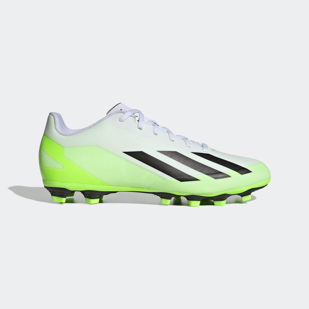 adidas X Crazyfast.4 Flexible Ground Soccer Cleats | White/Green