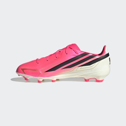 adidas F50 HYPERFAST LEAGUE Firm Ground Football Boots| Solar Turbo / Core Black / Gold Metallic | Kid's