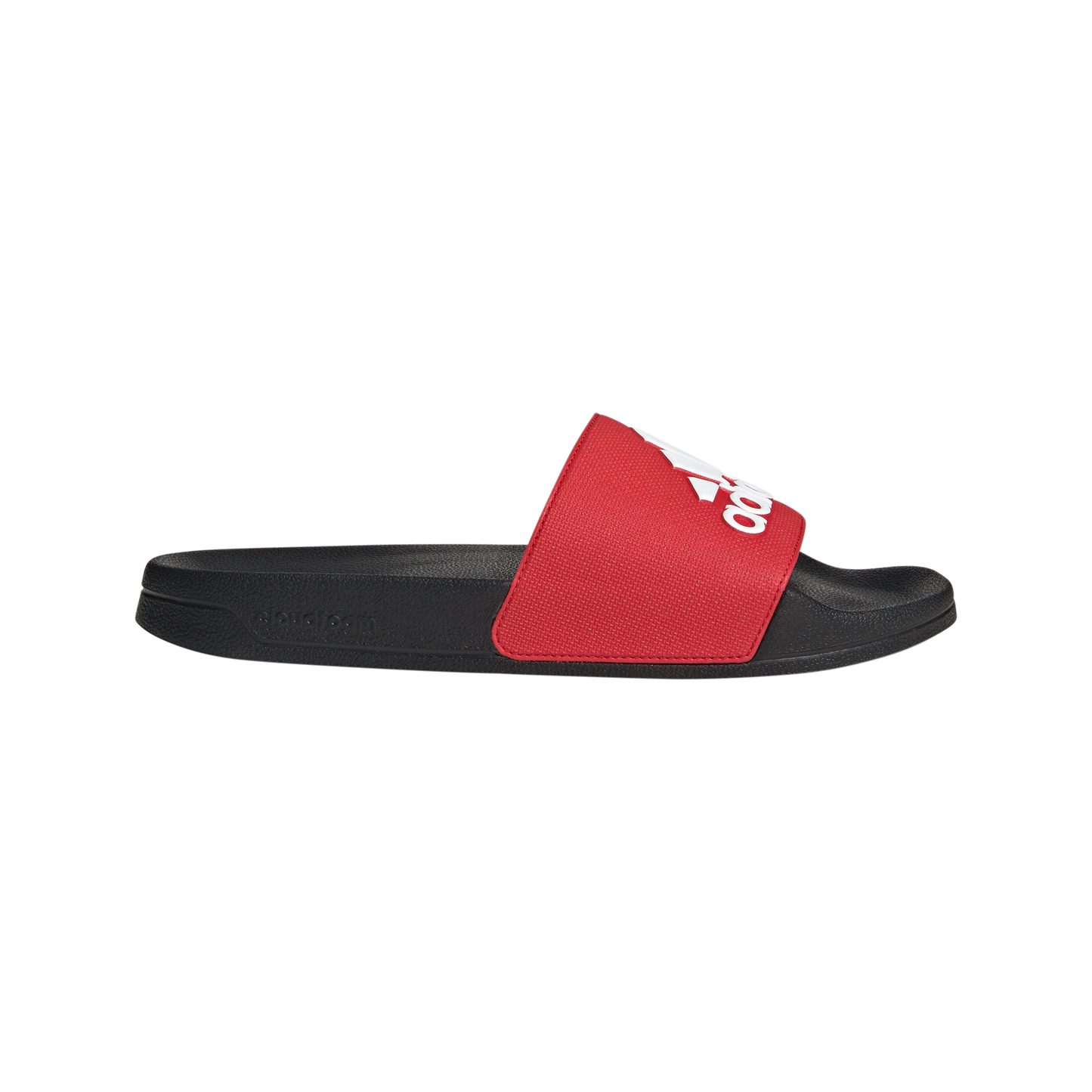 adidas ADILETTE Shower Slides | Black-Scarlet | Men's