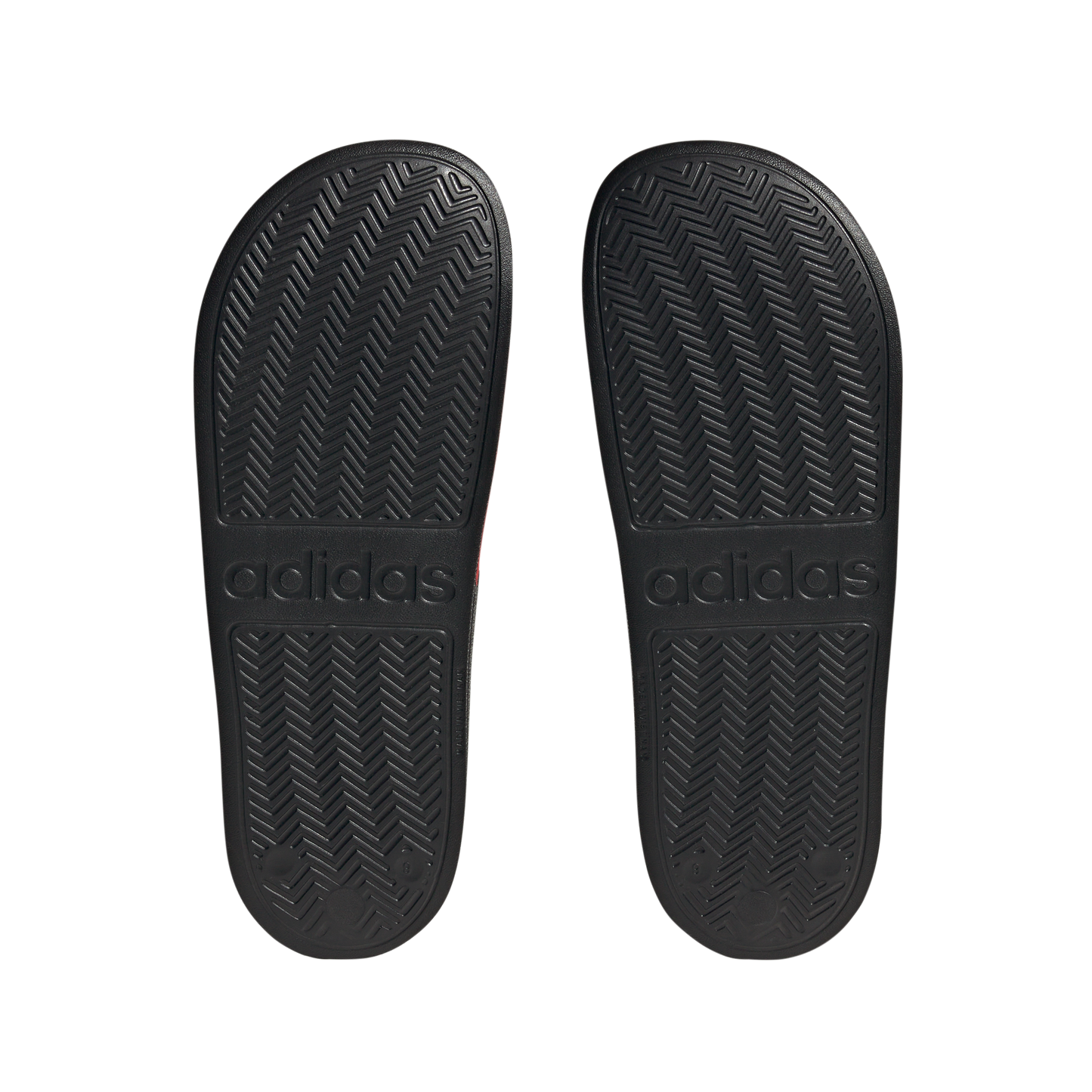 adidas ADILETTE Shower Slides | Black-Scarlet | Men's