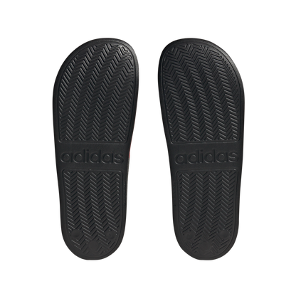 adidas ADILETTE Shower Slides | Black-Scarlet | Men's