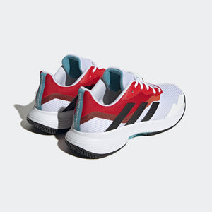adidas COURTJAM CONTROL Tennis Shoes | White/Red | Men's