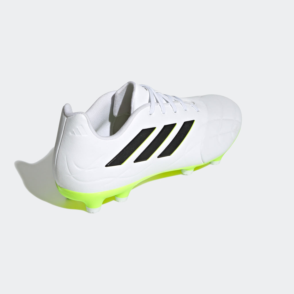 el estudio Foto techo adidas Copa Pure.3 Firm Ground Soccer Cleats | White/Black | stripe 3 adidas