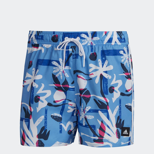 adidas Seasonal Floral CLX Very Short Swim Shorts | Blue | Men's