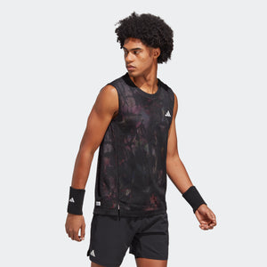 adidas Melbourne Tennis Sleeveless Tee | Black | Men's