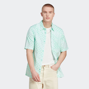 adidas Graphics Monogram Allover Print Shirt | Easy Green | Men