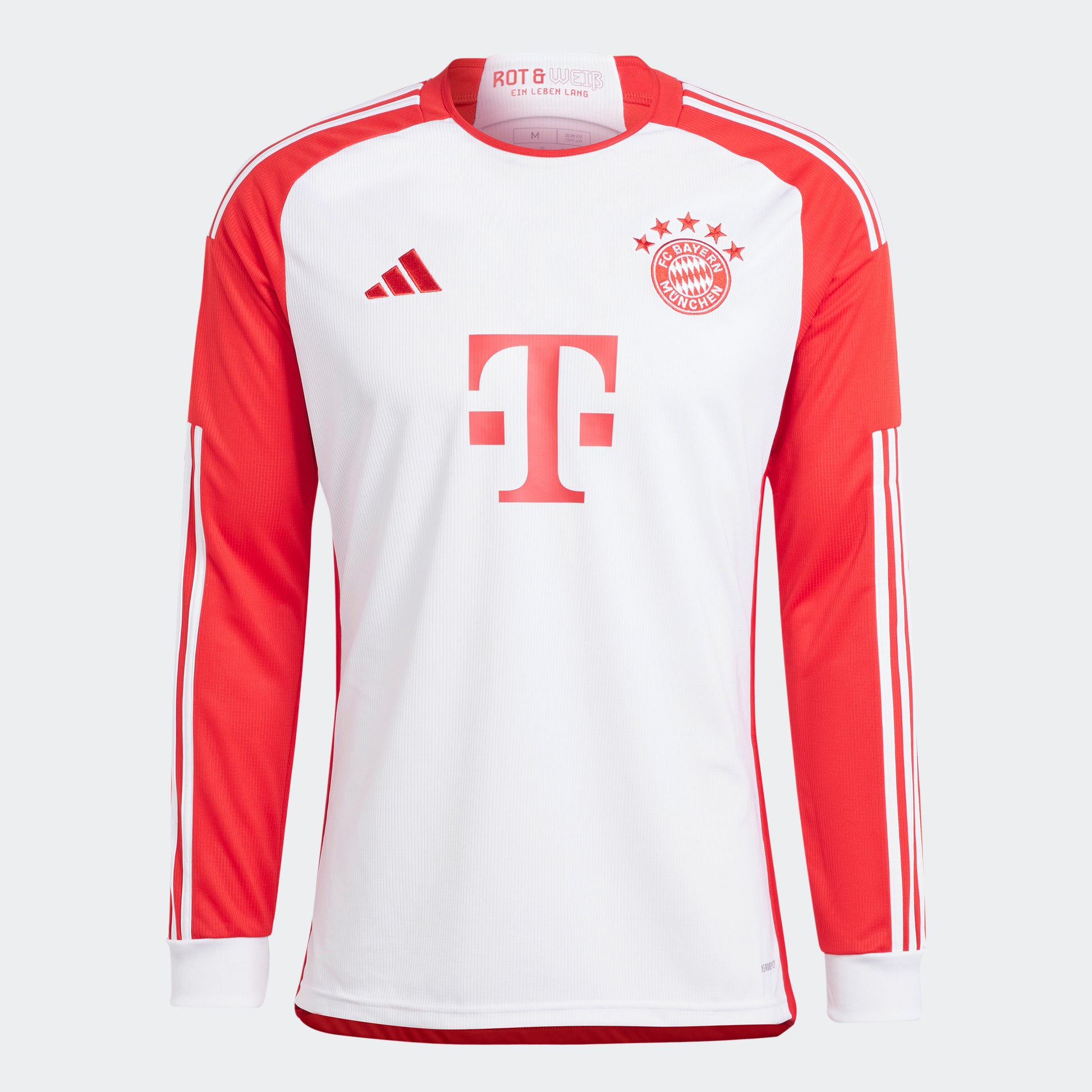 adidas FC Bayern 23/24 Long Sleeve Home Jersey Men's – stripe