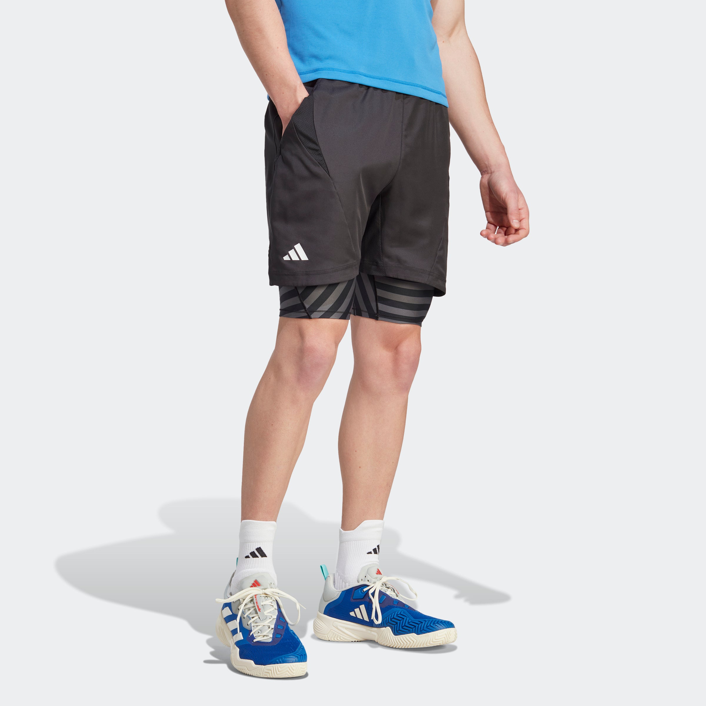 adidas Tennis AEROREADY Two-in-One Pro Shorts – stripe 3 adidas