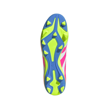 adidas PREDATOR CLUB Firm/Multi-Ground Soccer Cleats | Cloud White / Lucid Pink / Lucid Lemon | Men's