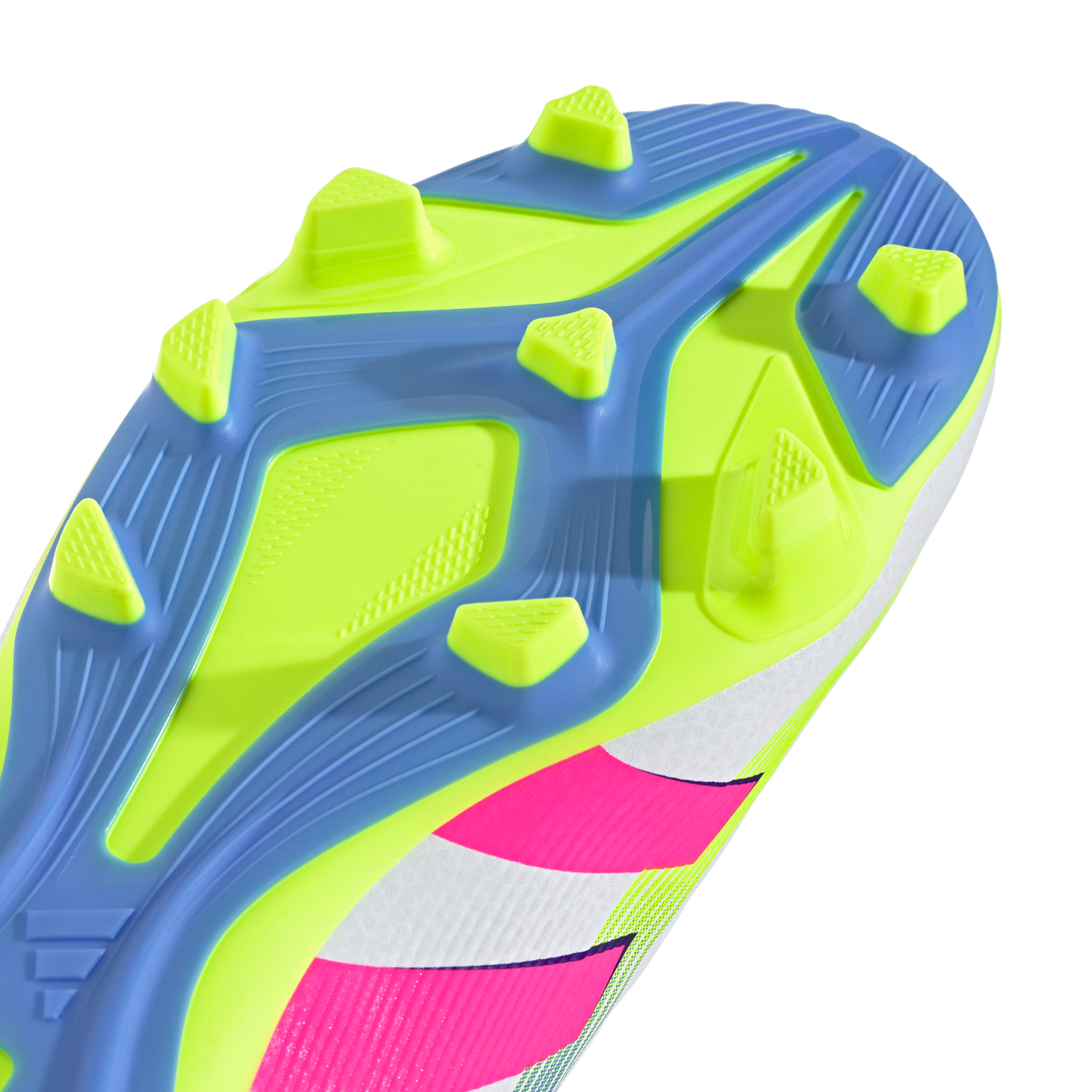 adidas PREDATOR CLUB Firm/Multi-Ground Soccer Cleats | Cloud White / Lucid Pink / Lucid Lemon | Men's