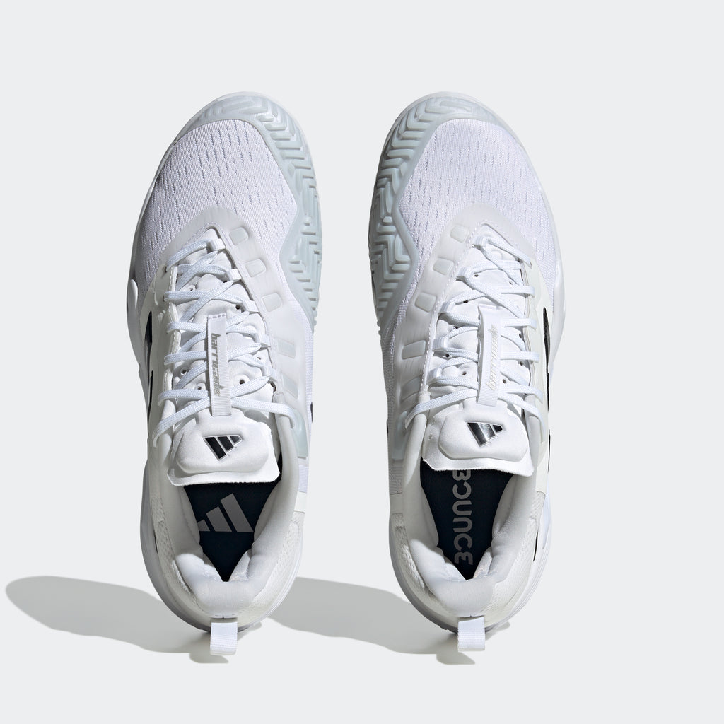 adidas BARRICADE Tennis Shoes | White/Black | | stripe 3 adidas