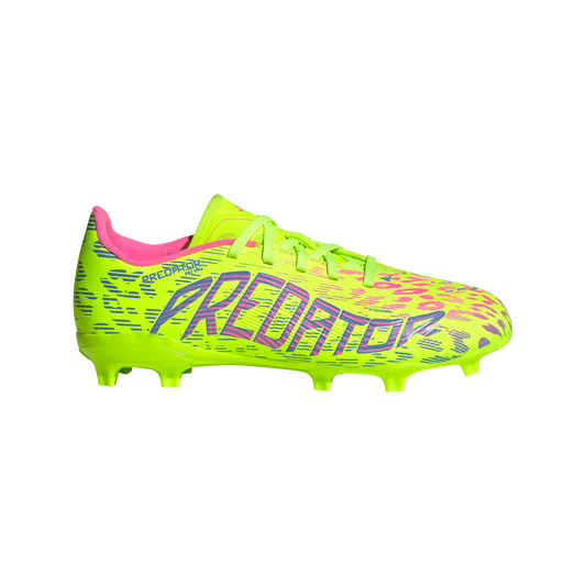 adidas PREDATOR LEAGUE Firm/Multi-Ground Soccer Cleats | Lucid Lemon-Blue Fusion-Lucid Pink | Kid's