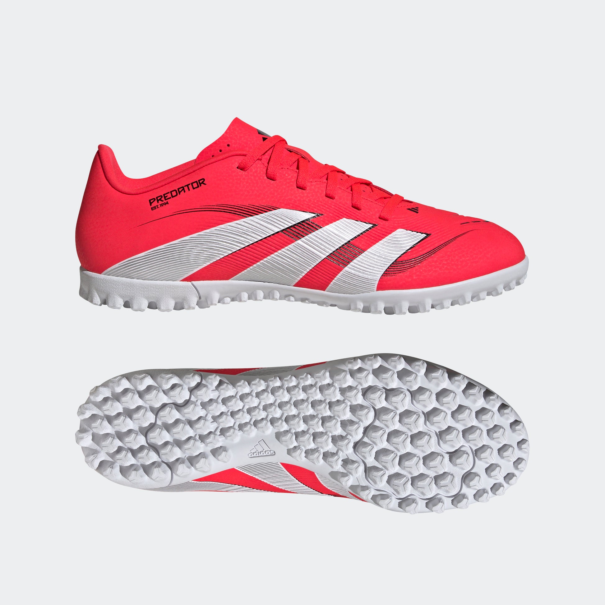 adidas PREDATOR CLUB Artificial Turf Soccer Shoes | Lucid Red-Core Black | Men's - Lucid Red/Cloud White/Core Black / 6.5 adidas PREDATOR CLUB Artificial Turf Soccer Shoes | Lucid Red-Core Black | Men's - Lucid Red/Cloud White/Core Black / 6.5