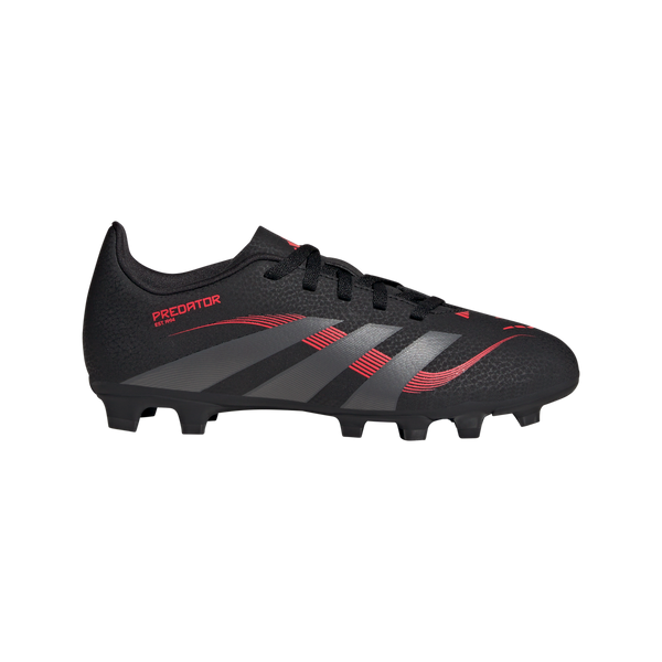 adidas Predator Club Firm/Multi-Ground Soccer Cleats | Core Black / Grey Four / Lucid Red | Kid's