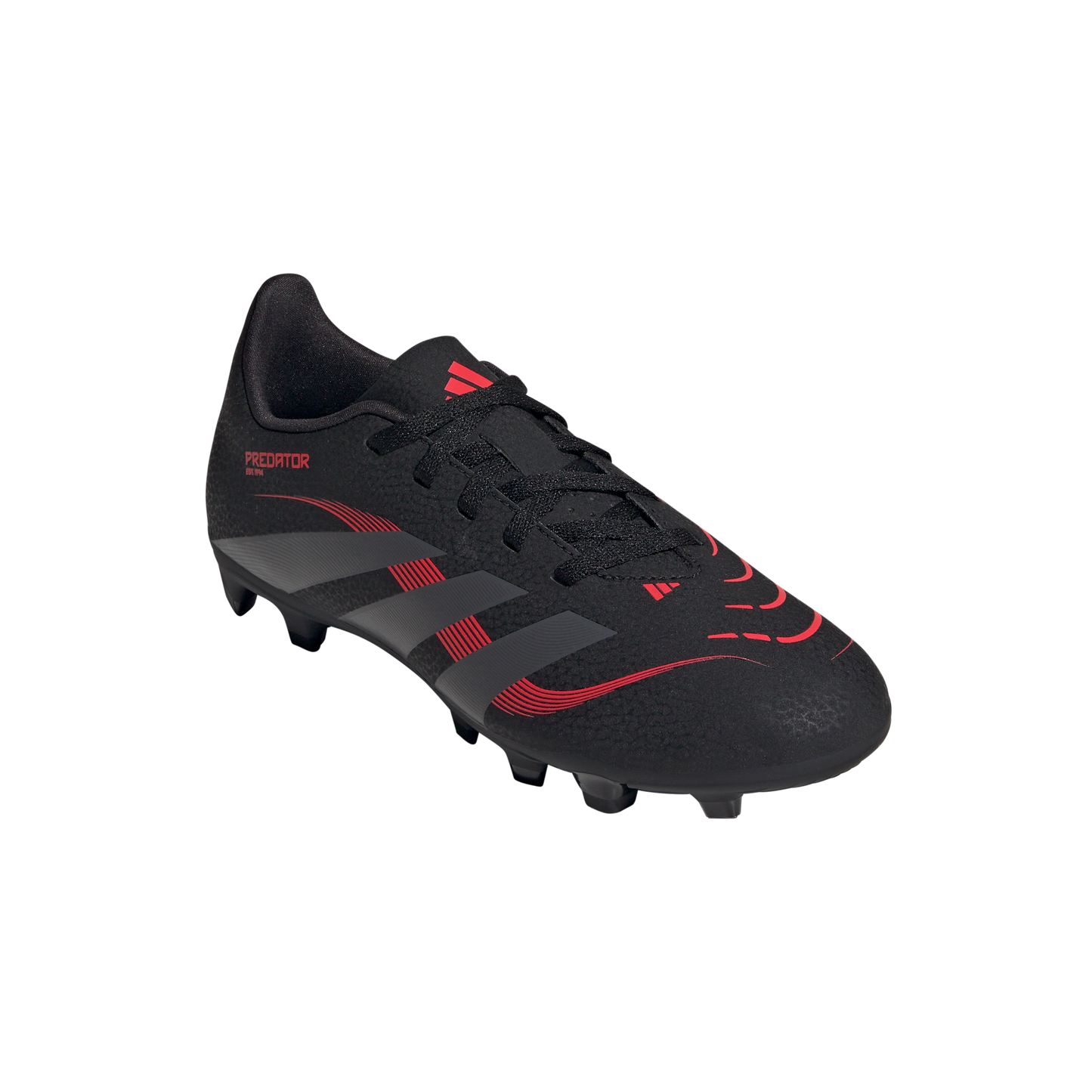 adidas Predator Club Firm/Multi-Ground Soccer Cleats | Core Black / Grey Four / Lucid Red | Kid's