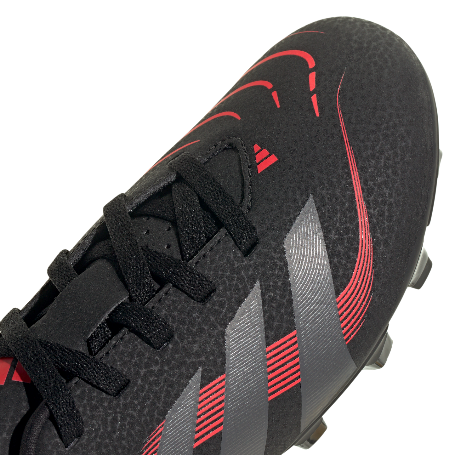 adidas Predator Club Firm/Multi-Ground Soccer Cleats | Core Black / Grey Four / Lucid Red | Kid's