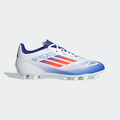 adidas Men's F50 Club Flexible Ground Soccer Cleats - Cloud White/Solar Red/Lucid Blue / 13 adidas Men's F50 Club Flexible Ground Soccer Cleats - Cloud White/Solar Red/Lucid Blue / 13