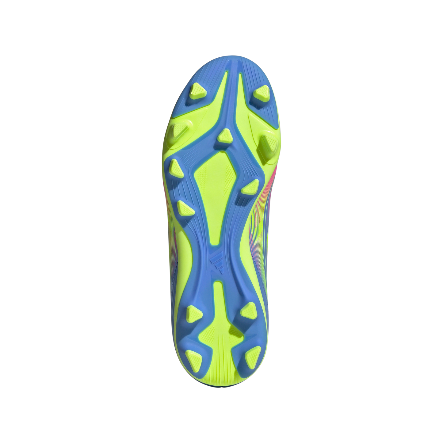 adidas F50 CLUB Firm/Multi-Ground Cleats | Blue Fusion-Lucid Lemon-Lucid Pink | Kid's Unisex