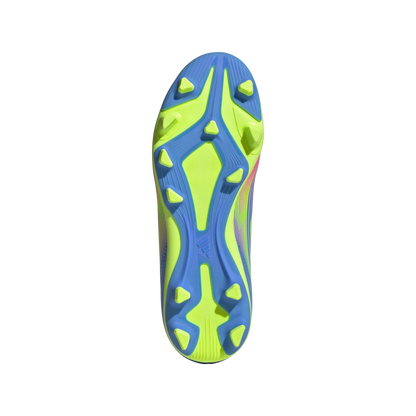 adidas F50 CLUB Firm/Multi-Ground Cleats | Blue Fusion-Lucid Lemon-Lucid Pink | Kid's Unisex
