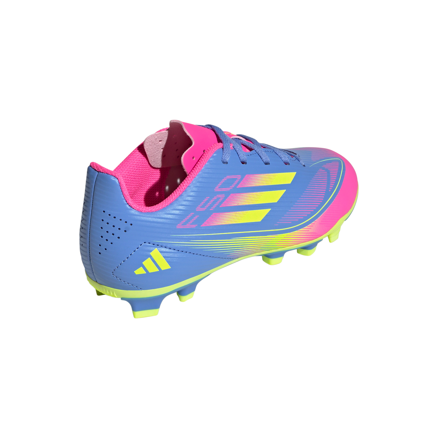 adidas F50 CLUB Firm/Multi-Ground Cleats | Blue Fusion-Lucid Lemon-Lucid Pink | Kid's Unisex