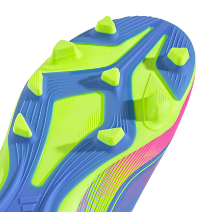 adidas F50 CLUB Firm/Multi-Ground Cleats | Blue Fusion-Lucid Lemon-Lucid Pink | Kid's Unisex