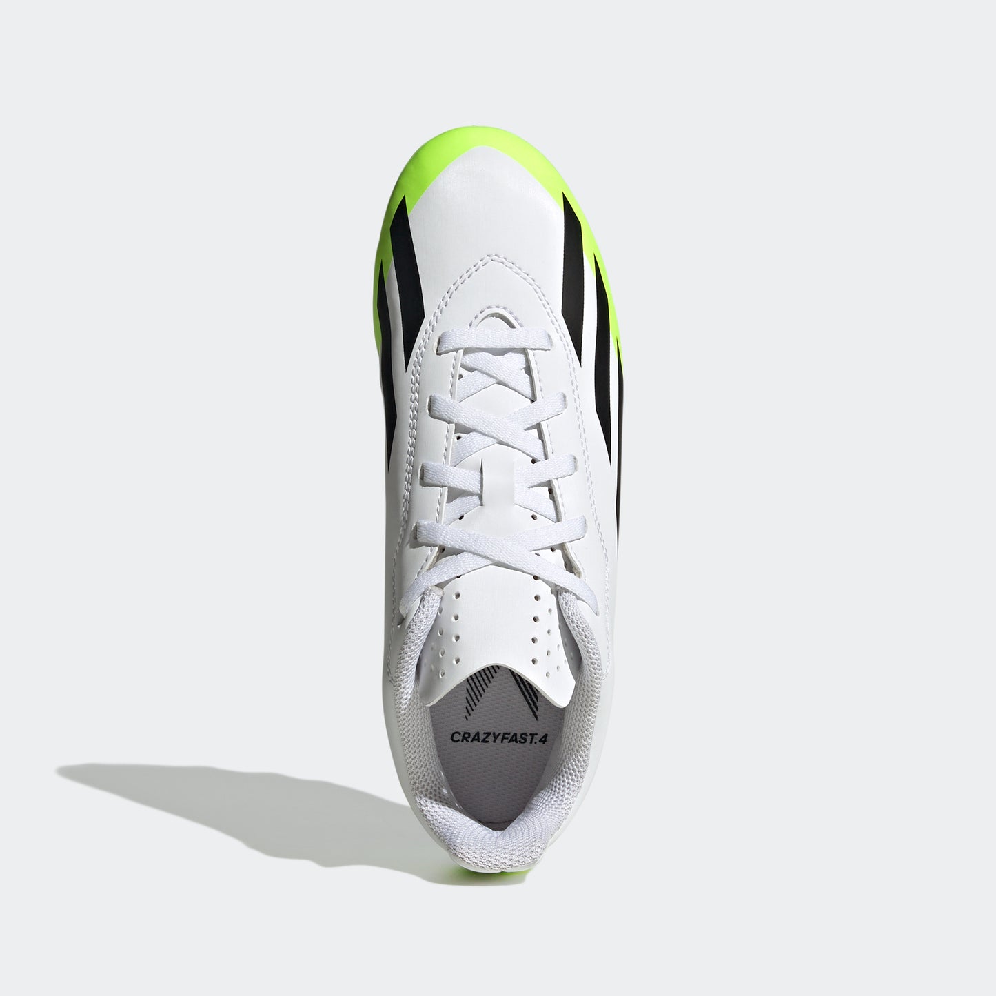 adidas X Crazyfast.4 Flexible Ground Soccer Cleats | White/Green | Youth