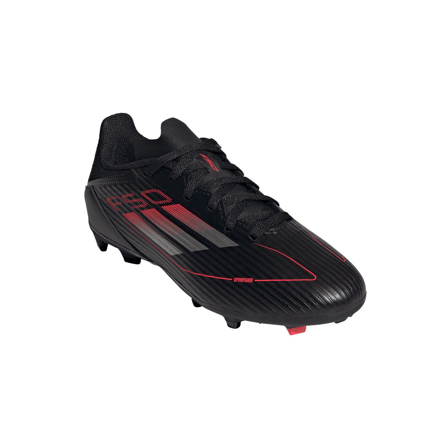 adidas F50 LEAGUE Firm/Multi-Ground Cleats | Black / Solar Red | Kid's Unisex