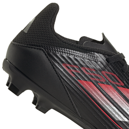 adidas F50 LEAGUE Firm/Multi-Ground Cleats | Black / Solar Red | Kid's Unisex