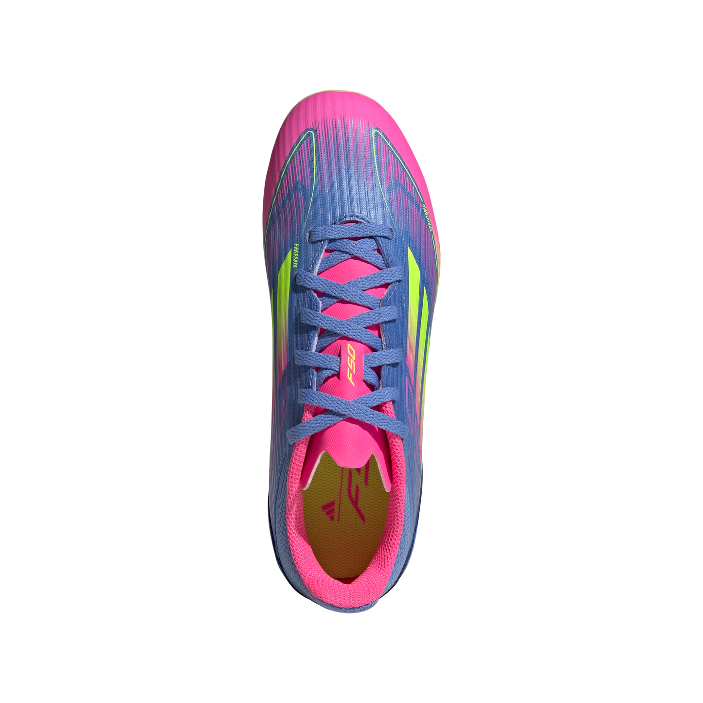 adidas F50 LEAGUE Firm/Multi-Ground Cleats | Blue Fusion-Lucid Lemon-Lucid Pink | Kid's Unisex