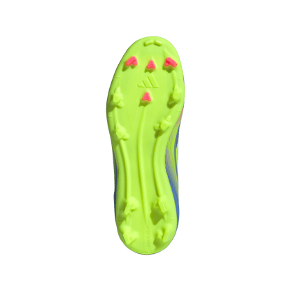 adidas F50 LEAGUE Firm/Multi-Ground Cleats | Blue Fusion-Lucid Lemon-Lucid Pink | Kid's Unisex