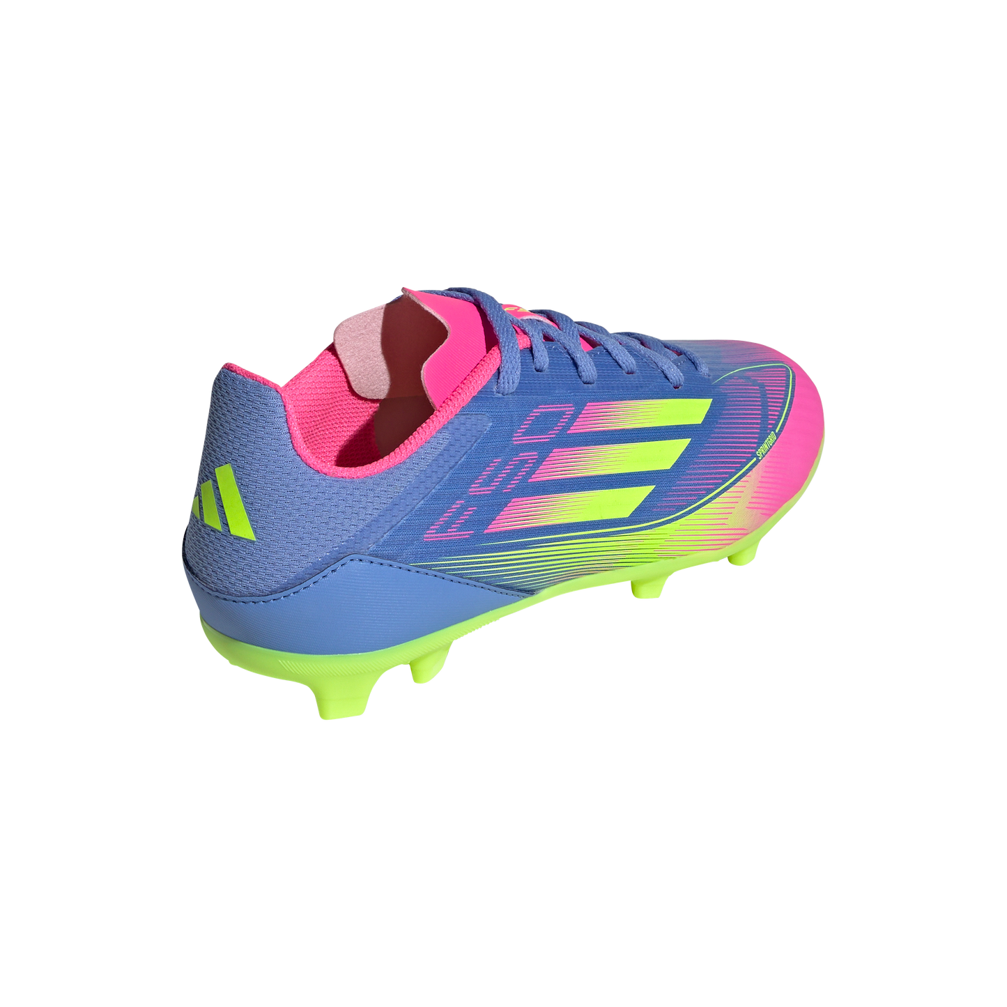 adidas F50 LEAGUE Firm/Multi-Ground Cleats | Blue Fusion-Lucid Lemon-Lucid Pink | Kid's Unisex