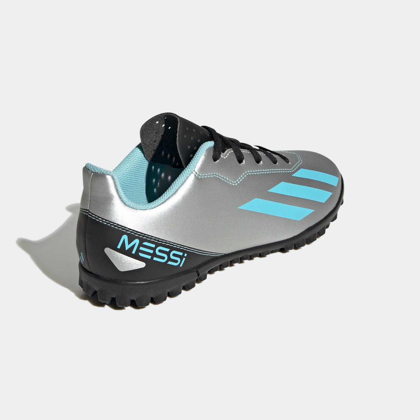 adidas X Crazyfast Messi.4 Turf Ground Boots | Silver/Blue | Kids'