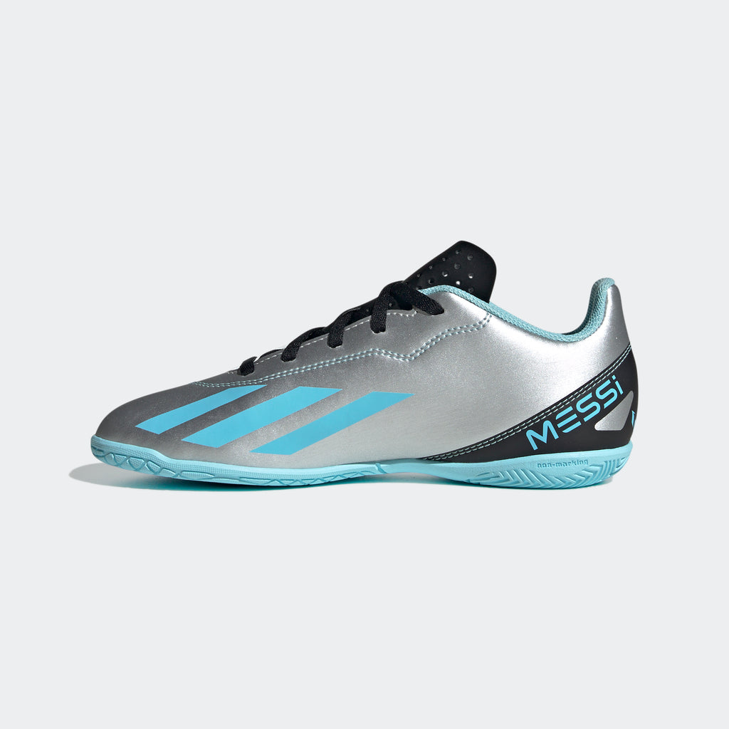 adidas X Crazyfast Messi.4 Indoor Boots | Silver/Blue | Kids'