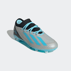 adidas X Crazyfast Messi.4 Firm Ground Boots | Silver/Blue | Kids'