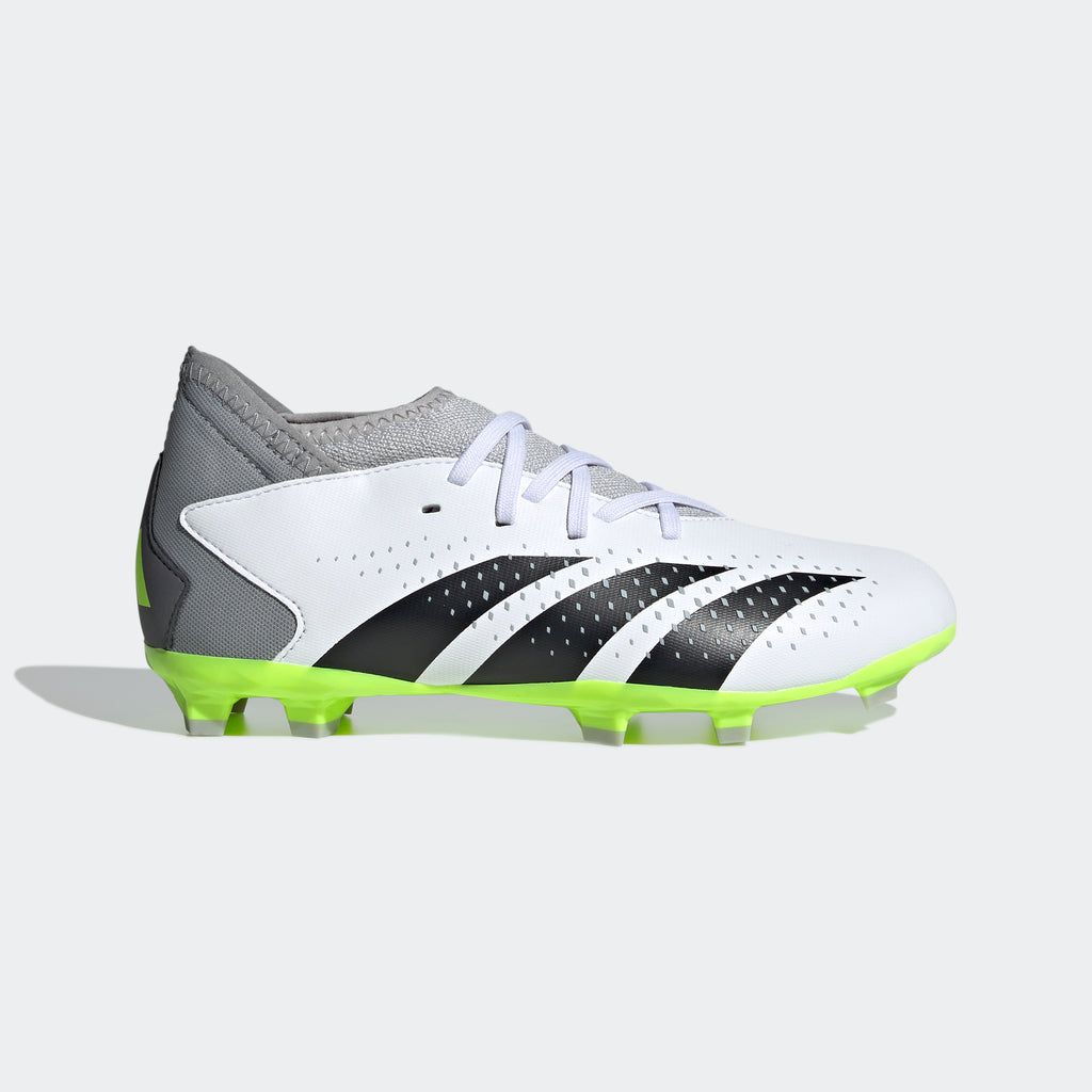 adidas Predator Accuracy.3 Firm Ground Soccer Cleats | White/Green/Black | Youth