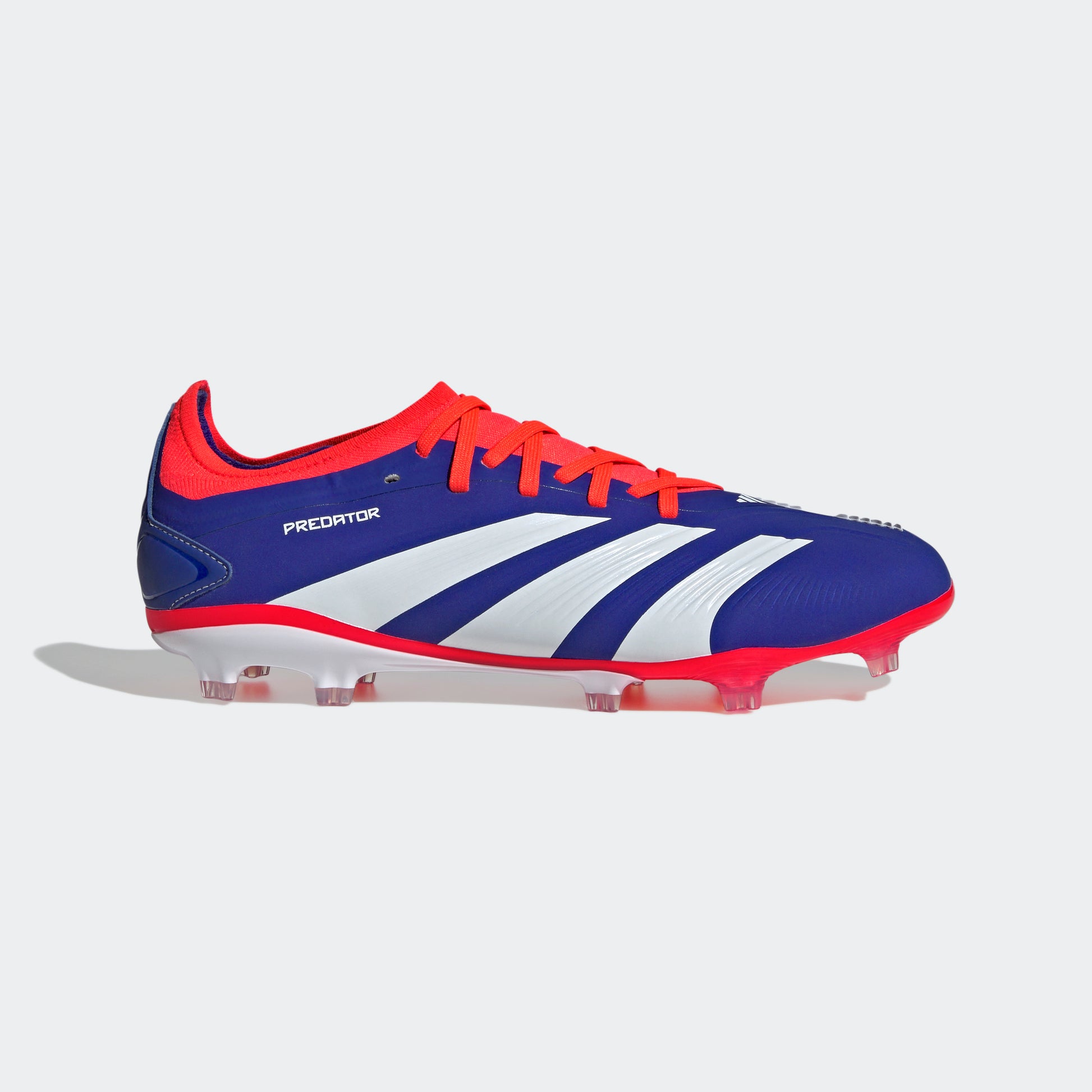 adidas Predator Pro FG Firm Ground Soccer Cleats, White/Solar Red/Lucid Blue / 7.5 adidas Predator Pro FG Firm Ground Soccer Cleats, White/Solar Red/Lucid Blue / 7.5