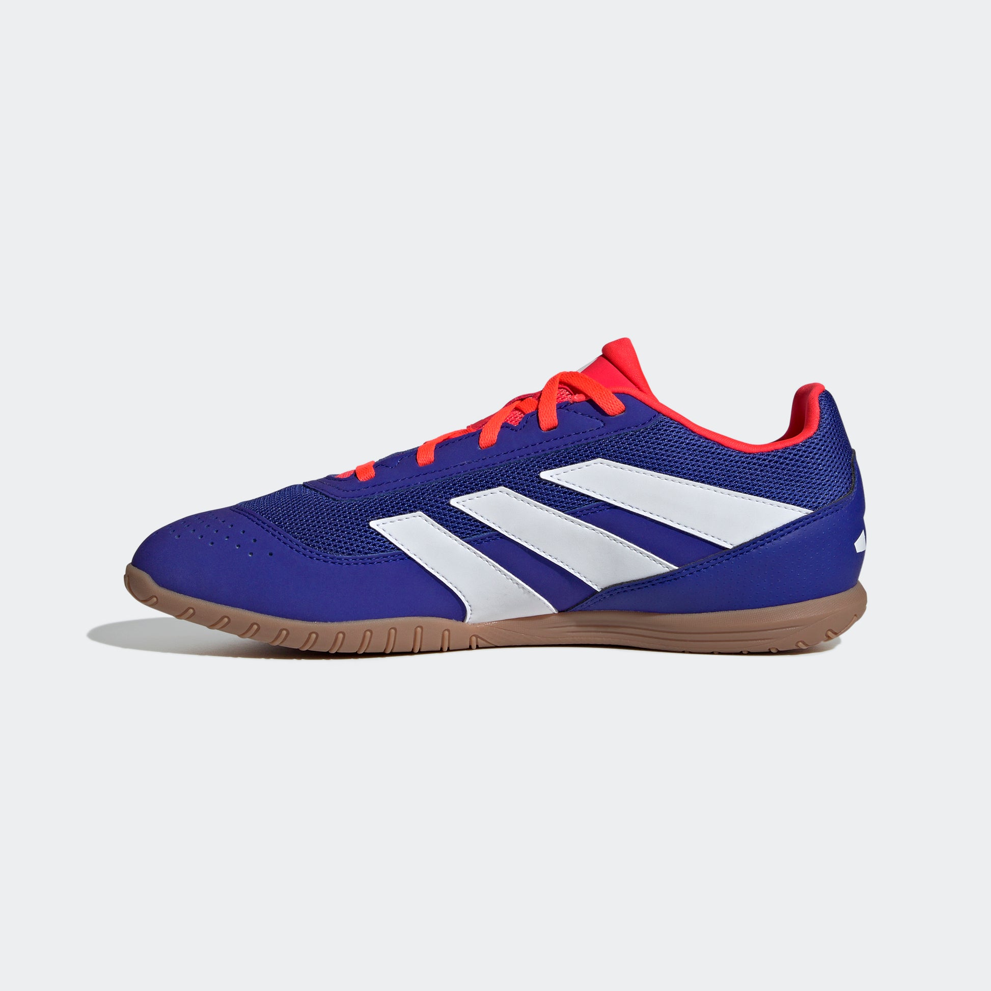 adidas Men's Predator Club Indoor Soccer Cleats - Cloud White/Lucid Blue/Solar Red / 10.5 adidas Men's Predator Club Indoor Soccer Cleats - Cloud White/Lucid Blue/Solar Red / 10.5