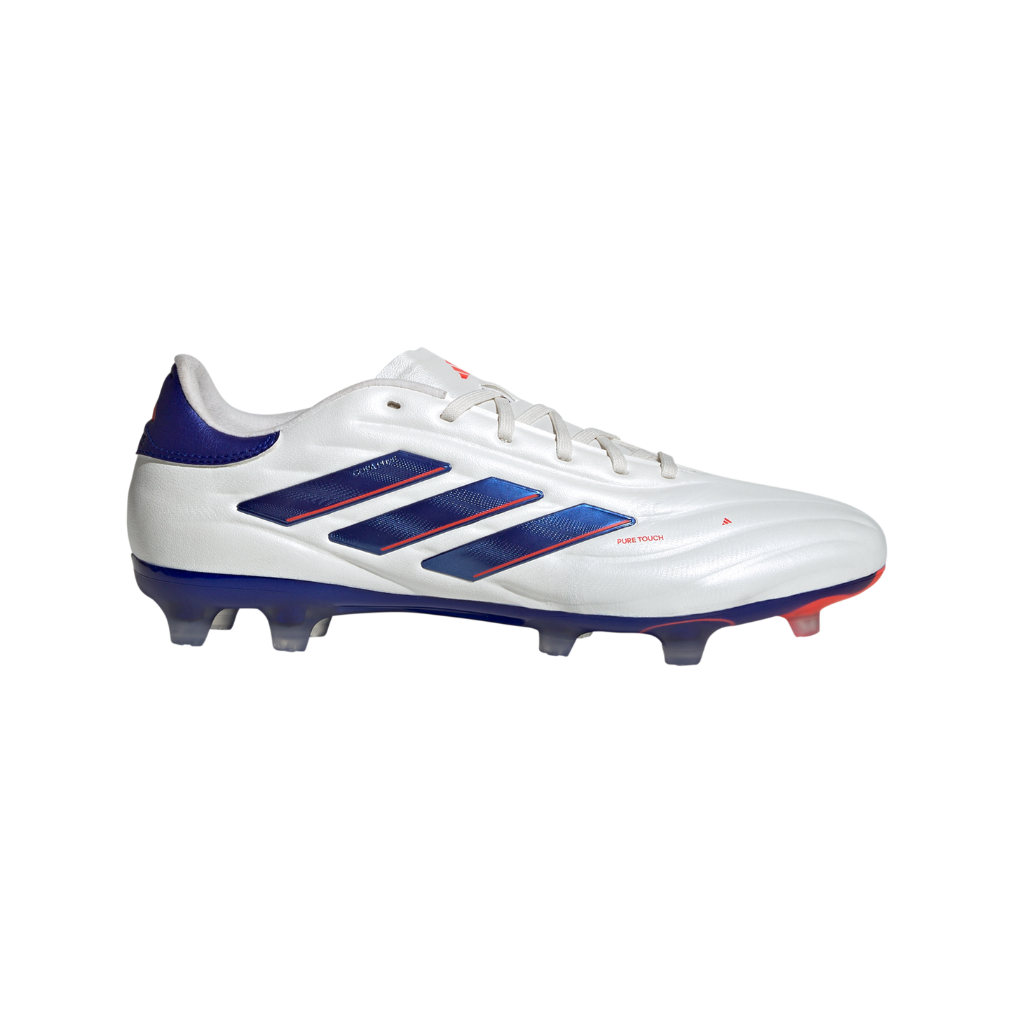 adidas Copa Pure 2 Pro FG Firm Ground Soccer Cleats, White/Lucid Blue/Solar Red / 7 adidas Copa Pure 2 Pro FG Firm Ground Soccer Cleats, White/Lucid Blue/Solar Red / 7